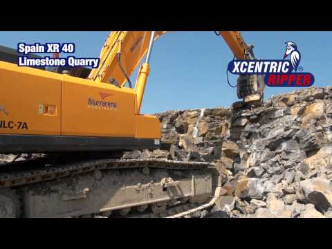 Spain XR40 Limestone Quarry - Xcentric Ripper