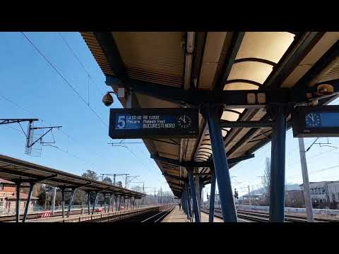 Anunț tren R-E 11532 (Brașov - București Nord) în gara Câmpina