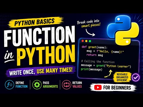 Topic18 Functions In Python Explained Python For Beginners