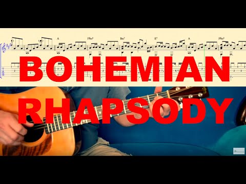 BOHEMIAN RHAPSODY - Tutorial for Guitar (TABS and Score)