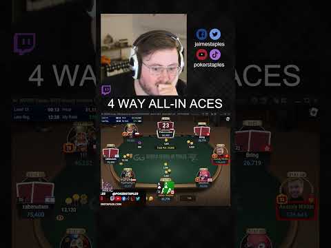 ACTION with Aces #poker #online - YouTube