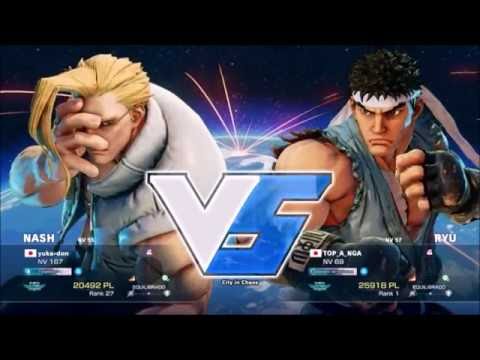 SFV - Yukadon(Nash) VS Tokido(Ryu) RANKED MATCHES.