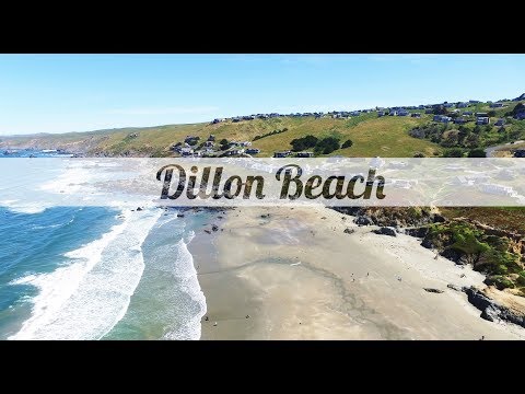 Aerial footage of the sands and waters at Dillon Beach
