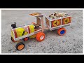 How To Make Matchbox Tractor With Trolley At Home DIY Electric DC Motor Tractor With Trolley