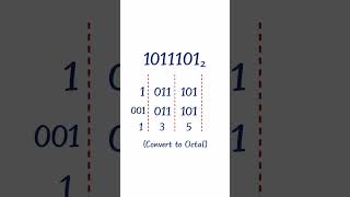 Easy Conversion Binary to Octal #education #binary #octal #education  #maths #computerscience