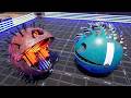 Pacman And Chain Chomp S Epic Battle Against Spiky Robots Robot Cat In A Labyrinth