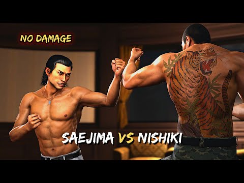 Yakuza 6 : Taiga Saejima VS Akira Nishikiyama (No Damage) [All 3 Battles]