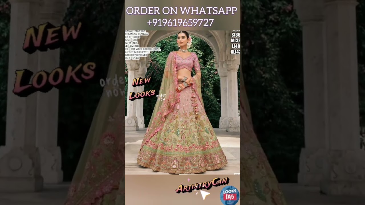 Designer Fancy Silk Party Wear Lehenga Choli for Weddings & Parties - Vol 30 (Rs 17210)