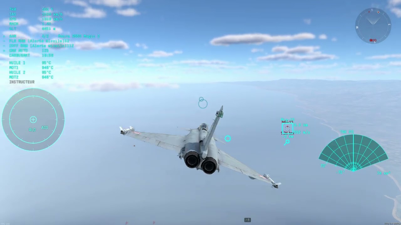 Magic-2 testing Lock All-aspect on non Afterburning engines.