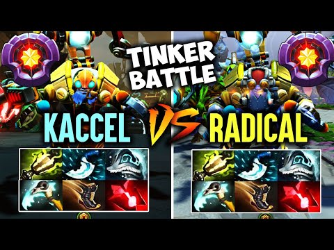 [Radical Tinker vs Kaccel Tinker] Same Build - Crazy Tinker Battle || Who Is Your Favourite  Dota 2
