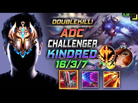 Challenger Kindred ADC vs Miss Fortune - 챌린저 장인 원딜 킨드레드 템트리 룬 철갑궁 정복자 キンドレッド Киндред - LOL KR 11.19
