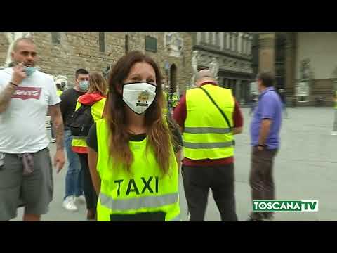 2020-05-20 FIRENZE - PROTESTA TASSISTI IN PIAZZA SIGNORIA