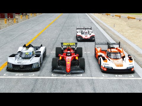 Ferrari F1 2023 vs Porsche 963 LMDh vs Peugeot 9X8 Hypercar vs Porsche 919 EVO - Monza