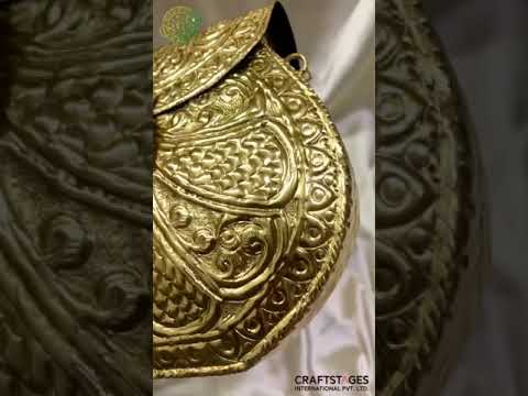 Handmade Handcrafted Bridal Brass Clutch Bag