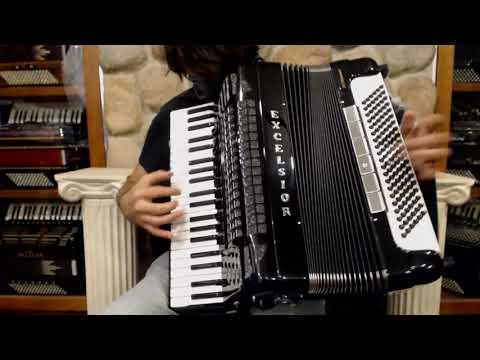 EXC911H120 - Black Excelsior 911 Millennium Piano Accordion LMMH 41 120 $4999