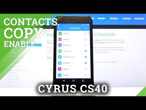 How to Copy Contacts in CYRUS CS40 – Transfer Contacts