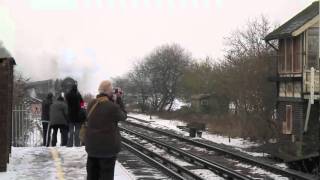 Double header through Wye, Kent, December 2010