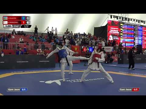 123 Round of 16 Women  55kg AZE S  JALALOVA AIN A  RAMAZANO