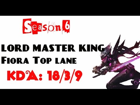 Korea Challenger LOL - LORD MASTER KING - Fiora Top lane (Mar 18, 2016)