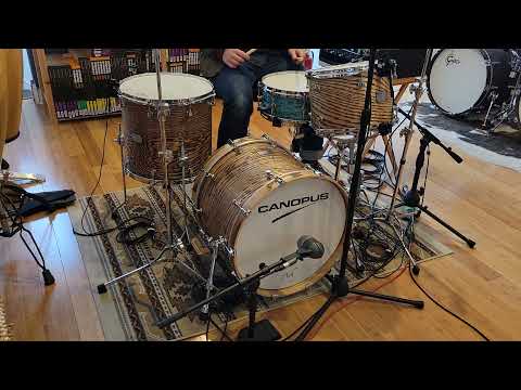 (SOLD) Drum Kits - (Used) Canopus Drums 15x20 9x13 15x16 Ash Series Drum Kit