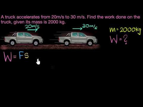 Work done from kinetic energy - solved example | Work & Energy | Physics | Khan Academy