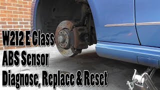 Mercedes E Class W212 Front Left ABS ESP Sensor Replace Guide 443100 Fault Code