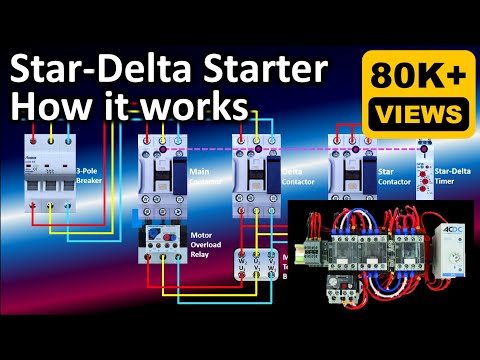 Star Delta Starter Working Principle Explained / How to Wire a 3 Phase Motor 😍💪