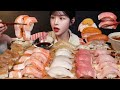 SUB Tuna Salmon Shrimp Sushi Mukbang ASMR