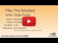 The Simplest Jingle Punks Hip Hop Rap Dramatic YouTube Audio Library BGM
