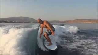 preview picture of video 'wakesurfing at varkiza'