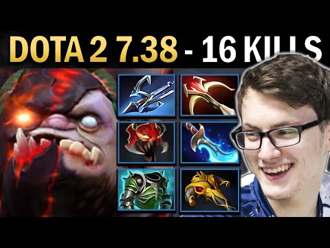 Pudge Gameplay Miracle with 16 Kills and Daedalus - Dota 2 7.38