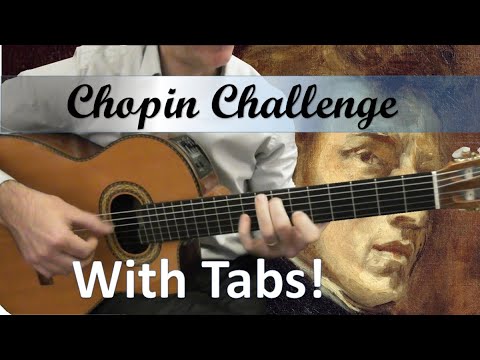 Chopin C minor prelude - re-harmonization challenge - Guitar (With Tabs)