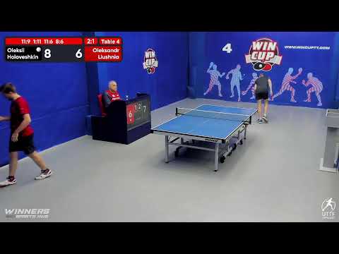 17:00 Головешкин Алексей  3-1 Люшня Александр     стол 4  ЮГ-3  28.07.22