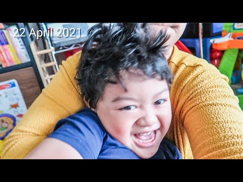 Being silly in front of camera Kaleb @4 | 04.22.2021