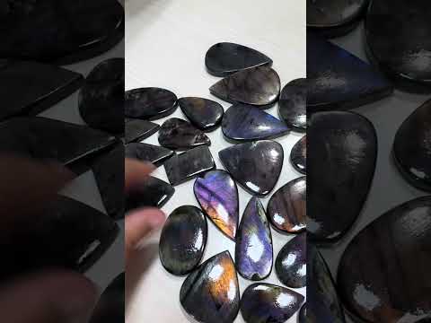 Beautiful Quality Purple Labradorite Gemstone Cabochon Lot Available for sale