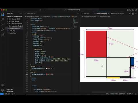 To create a Mondrian artwork using only CSS Grid