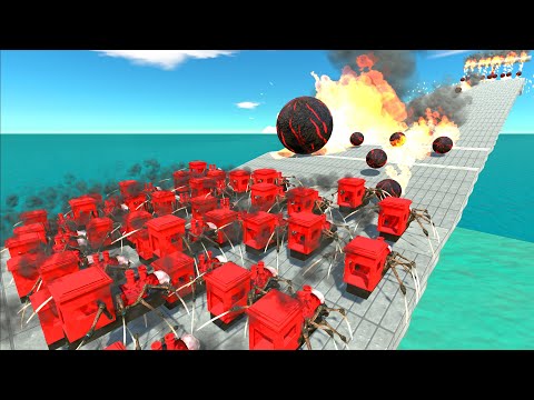 Giant Stair Climbing Challenge | Choo Choo Charles VS Dinosaurs - Animal Revolt Battle Simulator