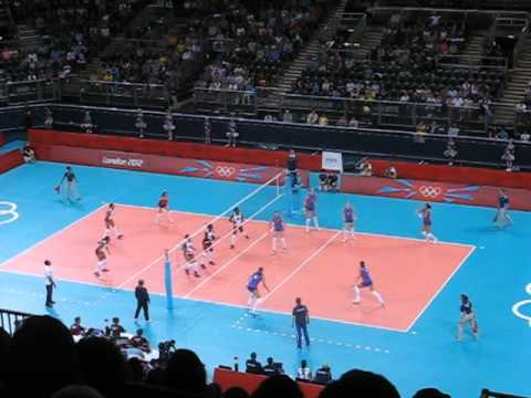 Russia v Dominican Republic volleyball point
