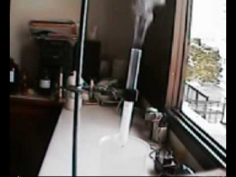 Hydrofluoric Acid eating through glass.