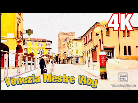 (4K)Walking Day Tour In Venezia Mestre Italian Vlog
