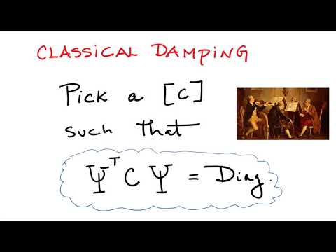 Classical Damping in Modal Analysis