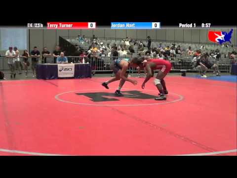 Terry Turner vs. Jordan Hart at 2013 Junior Nationals - FILA - FS
