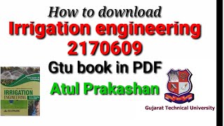 How to download irrigation engineering Book in PDF