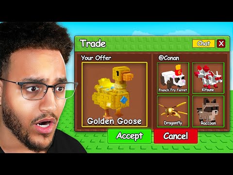 Trading Golden Goose For 24 Hours! (Grow a Garden)