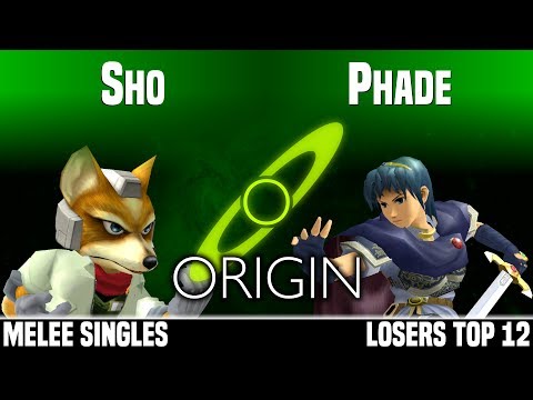 Origin - Sho (Fox) vs Phade (Marth) - MELEE SINGLES - LOSERS TOP 12