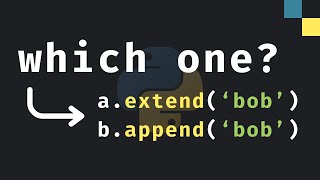 Download the video ""append" VS "extend" in Python"