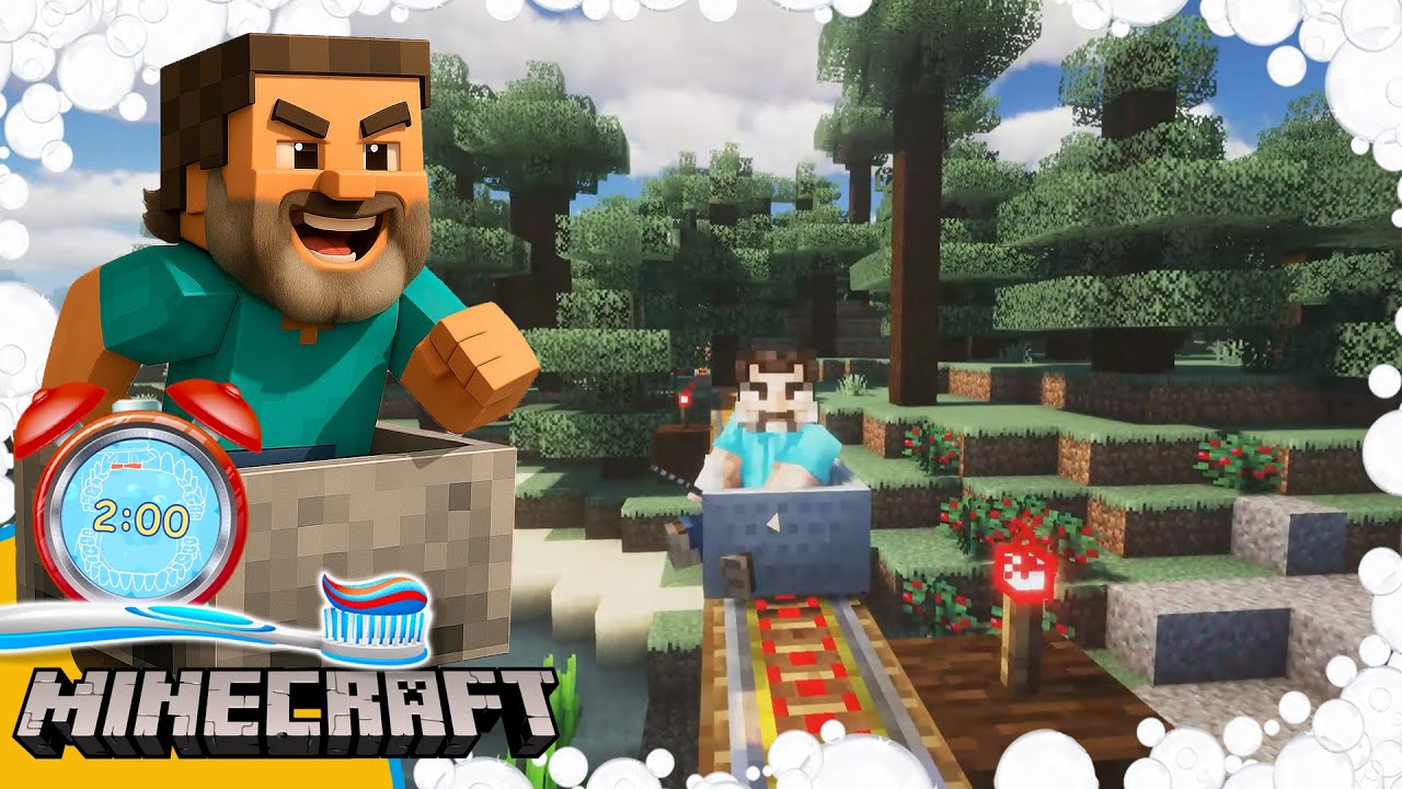 Minecraft minecart 2 Minute Action Toothbrush timer with Music