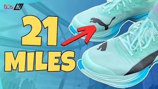 BIG 21 MILE LONG RUN IN THE PUMA FAST-R 3! Full Week Of London Marathon Training