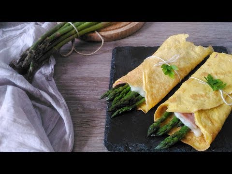 Fagottini di frittata ripieni di asparagi