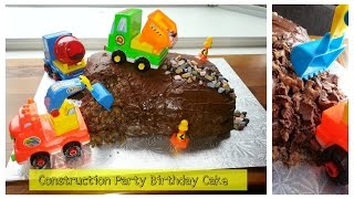 Birthday Party Ideas: Easy Construction Truck Birthday Party Cake